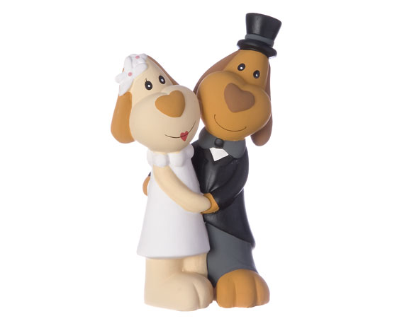 Novios para tarta perritos