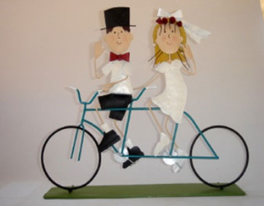 Pareja novios Bicicleta